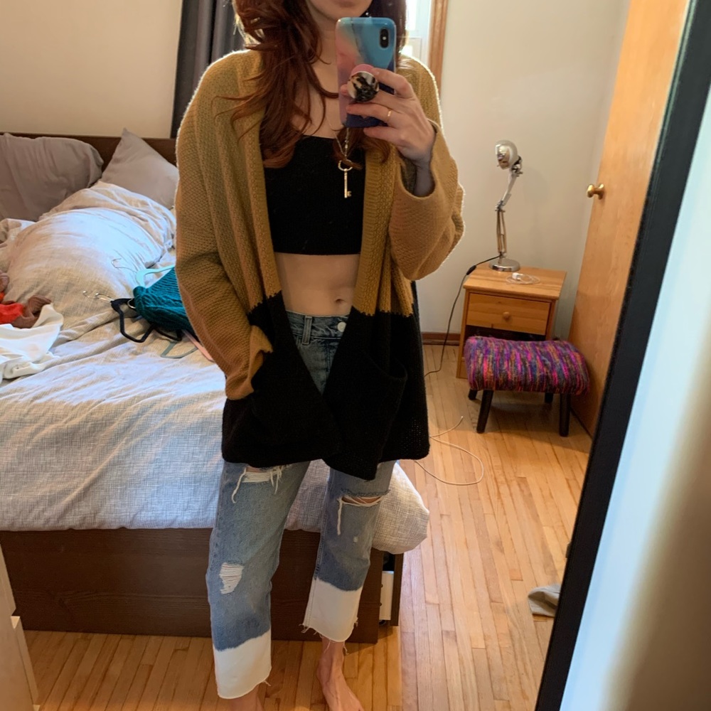 Tobi color block cardigan